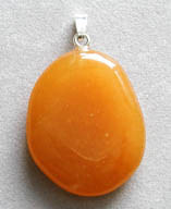 Aventurin-Anhänger orange, Trommelstein