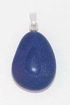 Blauquarz-Anhänger, Trommelstein