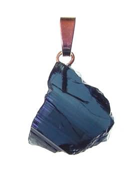blauer Turmalin-Anhänger, Indigolith, Rohstein