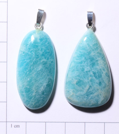 Amazonit-Anhänger, Cabochon 