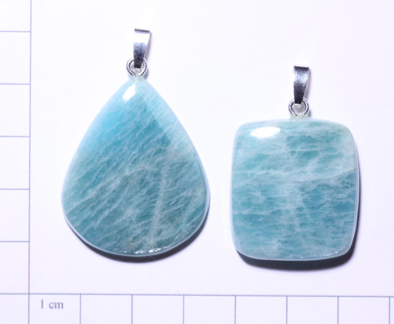 Amazonit-Anhänger, Cabochon 