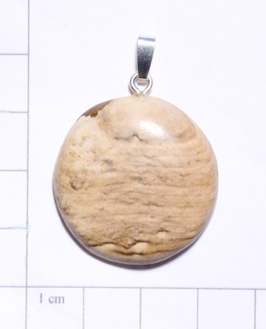 Landschaftsjaspis-Anhänger, Cabochon