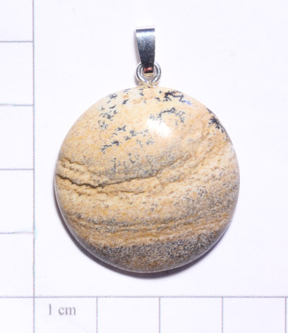 Landschaftsjaspis-Anhänger, Cabochon