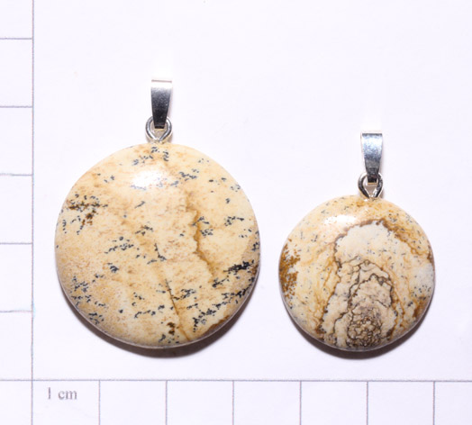 Landschaftsjaspis-Anhänger, Cabochon