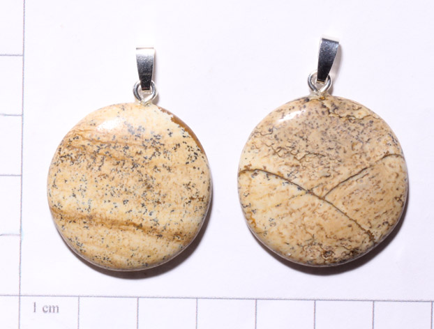Landschaftsjaspis-Anhänger, Cabochon