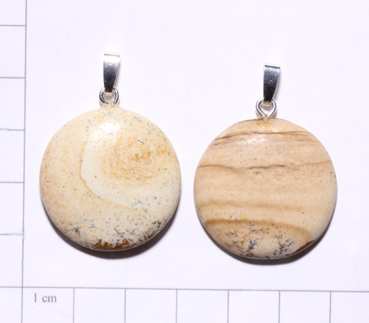 Landschaftsjaspis-Anhänger, Cabochon