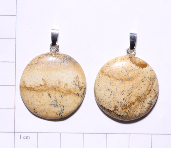 Landschaftsjaspis-Anhänger, Cabochon