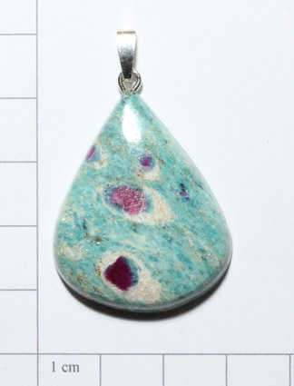Rubin-Fuchsit-Anhänger, Cabochon 