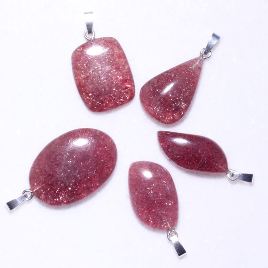 Aventurin-Anhänger, rot, Cabochon