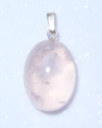 Rosenquarz-Anhänger, Cabochon 
