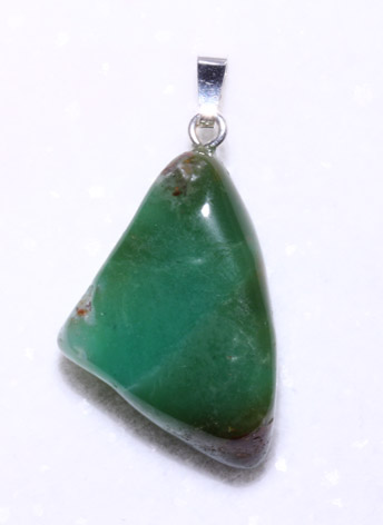Chrysopras-Anhänger, Trommelstein