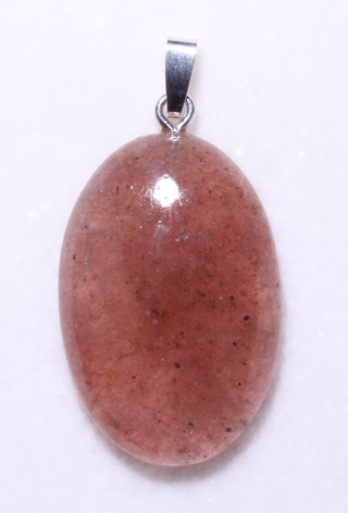 Aventurin-Anhänger, rot, Cabochon 