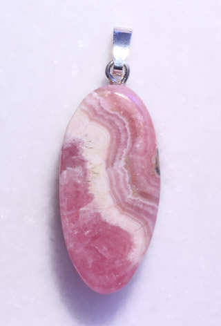 Rhodochrosit-Anhänger, Scheibe