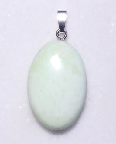 Zitronenchrysopras-Anhänger, Cabochon 