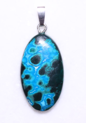 Chrysokoll-Malachit-Anhänger, Cabochon 