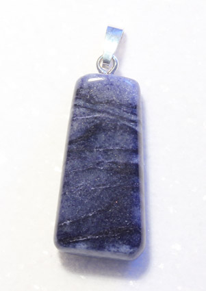 Blauquarz-Anhänger - Trommelstein