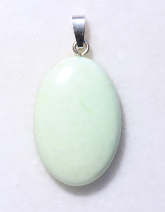 Zitronenchrysopras-Anhänger, Cabochon 