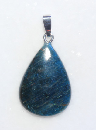 Apatit-Anhänger, blau, Cabochon 