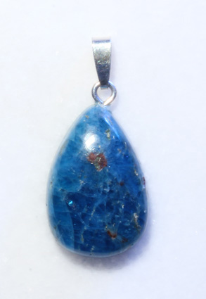 Apatit-Anhänger, blau, Cabochon 