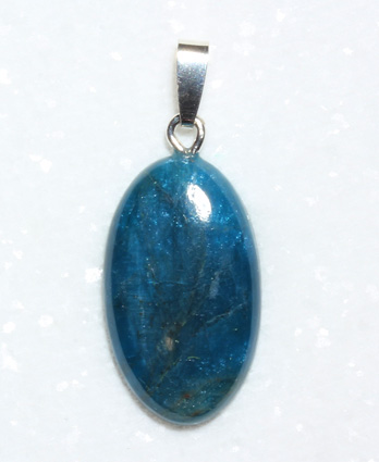 Apatit-Anhänger, blau, Cabochon 