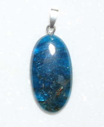 Apatit-Anhänger, blau, Cabochon 