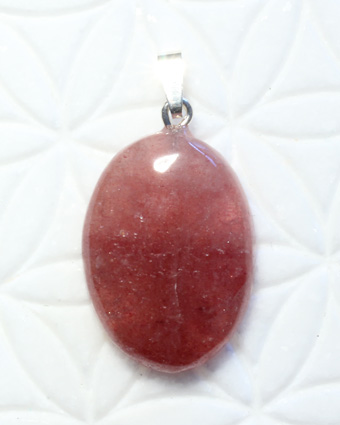 Aventurin-Anhänger, rot, Cabochon 