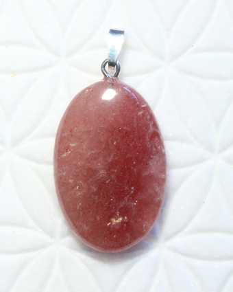 Aventurin-Anhänger, rot, Cabochon 
