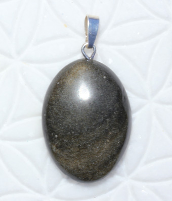 Goldobsidian-Anhänger - Cabochon