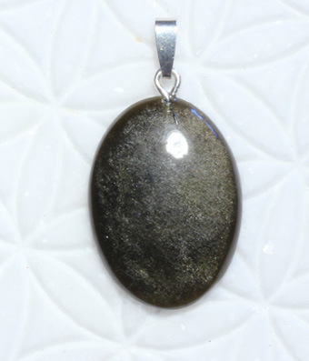 Goldobsidian-Anhänger - Cabochon
