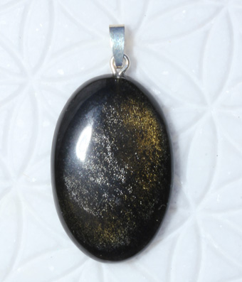 Goldobsidian-Anhänger - Cabochon
