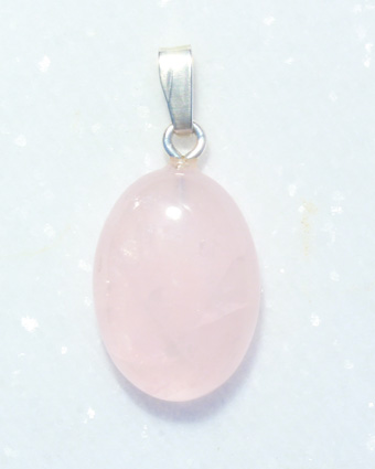 Rosenquarz-Anhänger, Cabochon 