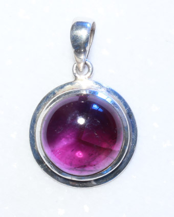 Amethyst-Anhänger, Cabochon mit Fassung